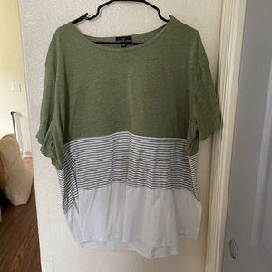 Nursing queen short sleeve dual zipper top